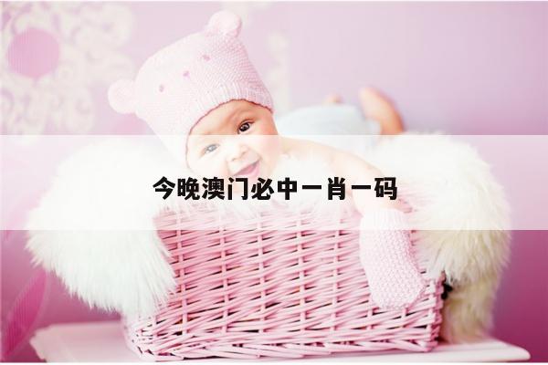 今晚澳门必中一肖一码